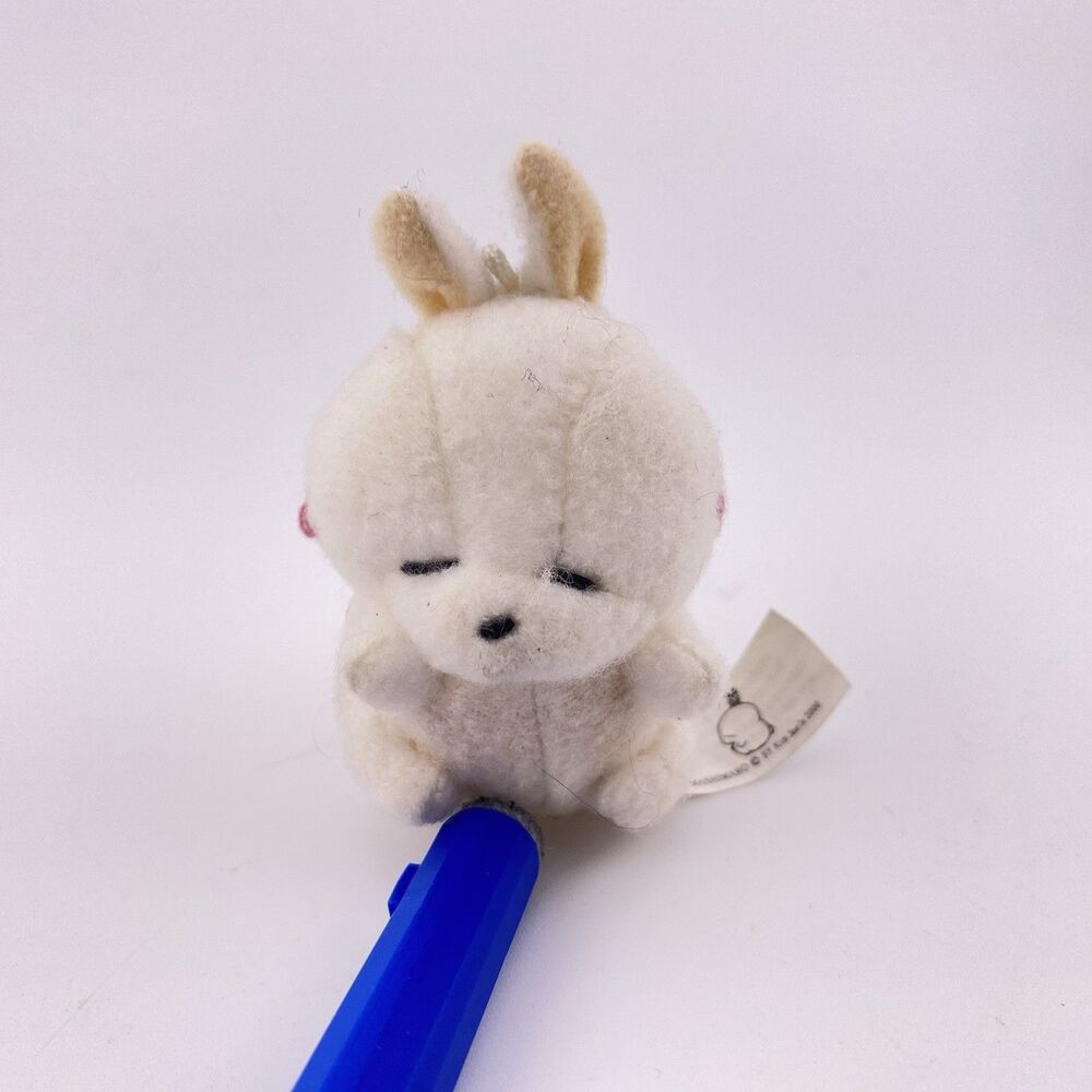 Vintage 2000 Mashimaro White Fuzzy Bunny Key Chain
